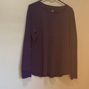 Men’s made for Life Purple Striped Long Sleeve Shirt